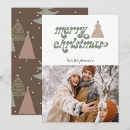 Festividades Cartão de Férias de Natal Merry Boho