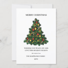 Festividades Cartão de Férias de Natal Merry Forest