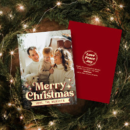 Festividades Cartão de Férias de Natal Merry Groovy