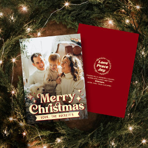 Festividades Cartão de Férias de Natal Merry Groovy