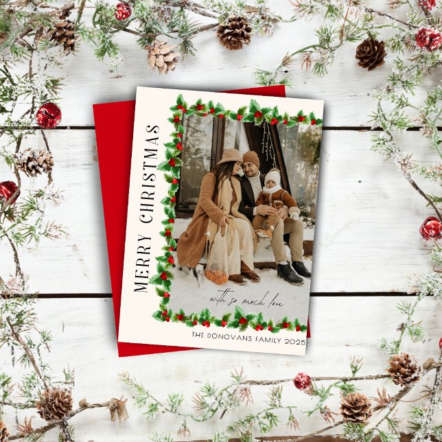 Festividades Cartão de Férias de Natal Minimalista (Criador carregado)