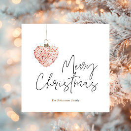 Festividades Cartão de Férias de Natal Minimalista