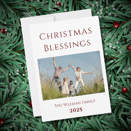 Festividades Cartão de Férias de Natal Moderno para a Família F