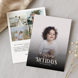 Festividades Cartão de Férias de Natal para 5 fotografias moder