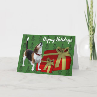 Festividades Cartão de Férias de Natal para Cachorro Gelado