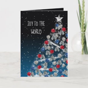 Festividades Cartão de Férias de Natal para Dog tags Militare