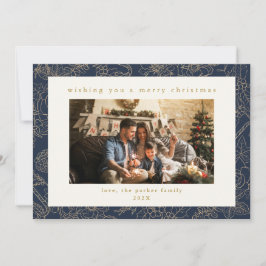 Festividades Cartão de Férias de Natal Personalizado com Foto D