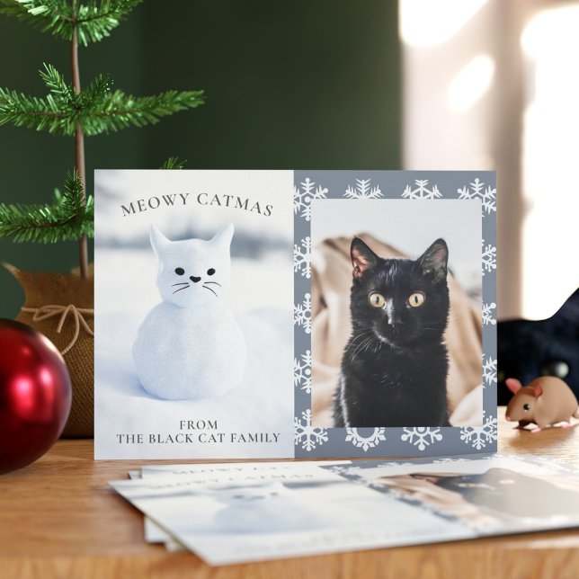 Festividades Cartão de Férias de Natal Pet para Pet da Noite de (Just upload your best friend's photo and send. Meowy Catmas from my black cat to yours. )