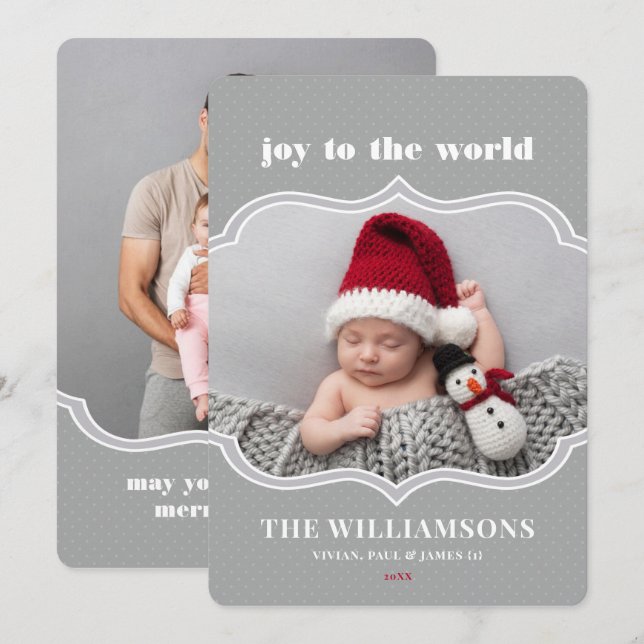 Festividades Cartão de Férias de Natal Quadro (Frente/Verso)