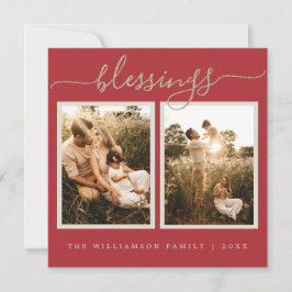 Festividades Cartão de Férias de Natal Rustic Berries