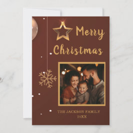 Festividades Cartão de Férias de Natal Simples Personalizável