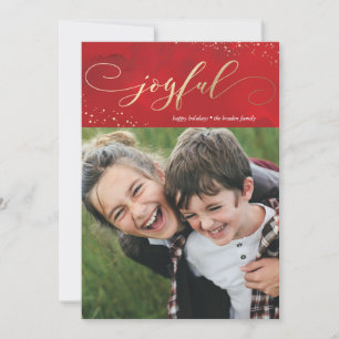 Festividades Cartão de Férias de Natal Sprinkled Joy Faux