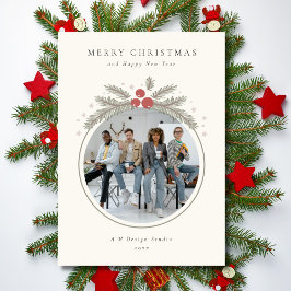 Festividades Cartão de Férias de Negócios Minimalista Moderno c