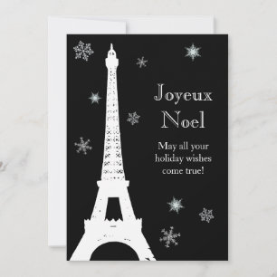 Festividades Cartão de Férias de Neve em Paris