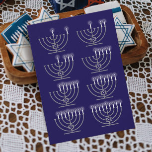 Festividades Cartão de Férias de Oito Noites de Hanukkah