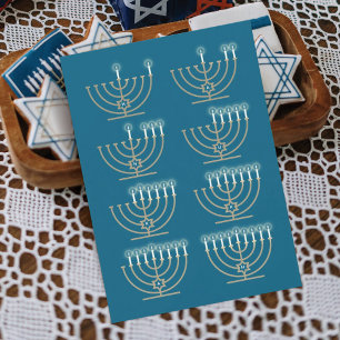 Festividades Cartão de Férias de Oito Noites de Hanukkah
