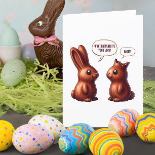 Festividades Cartão de Férias de Páscoa de Coelhinhos de Chocol