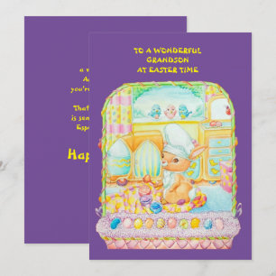 Festividades Cartão de Férias de Páscoa para Netos