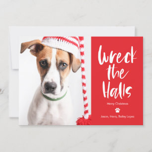 Festividades Cartão de Férias de Pet Colorido Editável Wreck Th