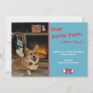 Festividades Cartão de Férias de Pet Personalizável "Querido Pa