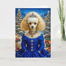 Festividades Cartão de Férias de Poodle
