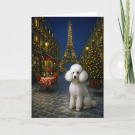 Festividades Cartão de Férias de Poodle