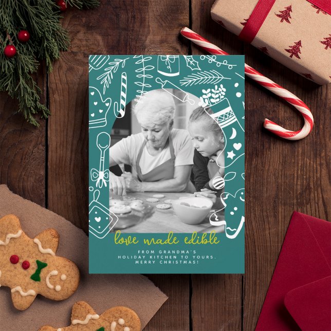 Festividades Cartão de Férias de Receita Verde de Natal (Criador carregado)