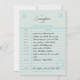 Festividades Cartão de Férias de Revisão Anual da Biblioteca