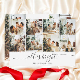 Festividades Cartão de Férias de Script de Natal Brilhante