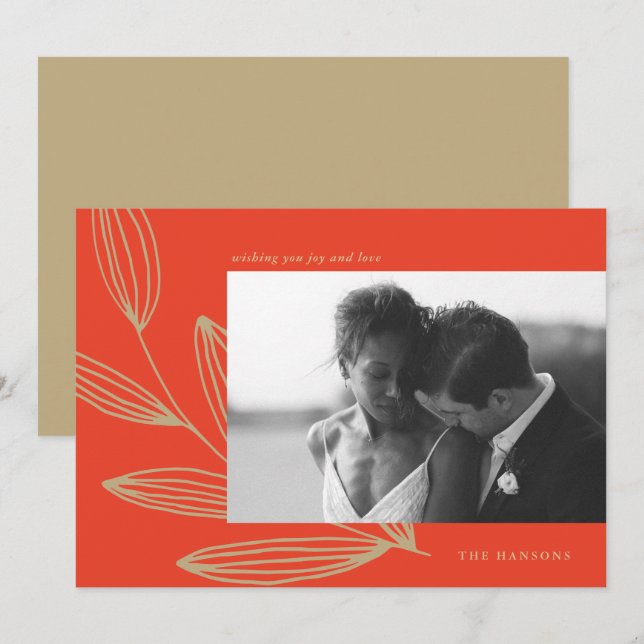 Festividades Cartão de Férias de Surto Vermelho Cherry (Frente/Verso)