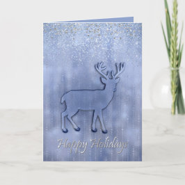 Festividades Cartão de Férias de Veado Frosty Silhouette