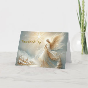Festividades Cartão de Férias do Anjo Celestial Doblado