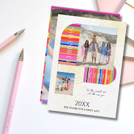 Festividades Cartão de Férias do Arch 3 Geométrico Moderno