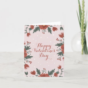 Festividades Cartão de Férias do Coração Floral do Dia dos Namo