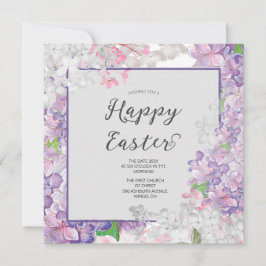 Festividades Cartão de Férias do Felz pascoa Lilacs Blooming