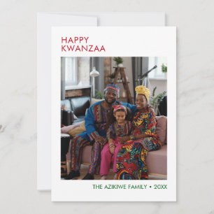 Festividades Cartão de Férias do Kwanzaa Feliz Moderno