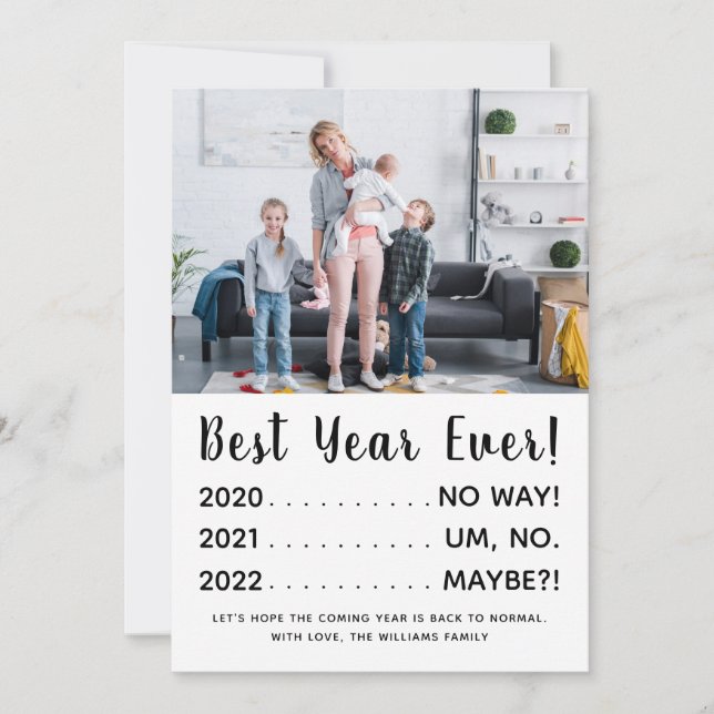 Festividades Cartão de Férias do Melhor Ano de Pandemia Engraça (Frente)
