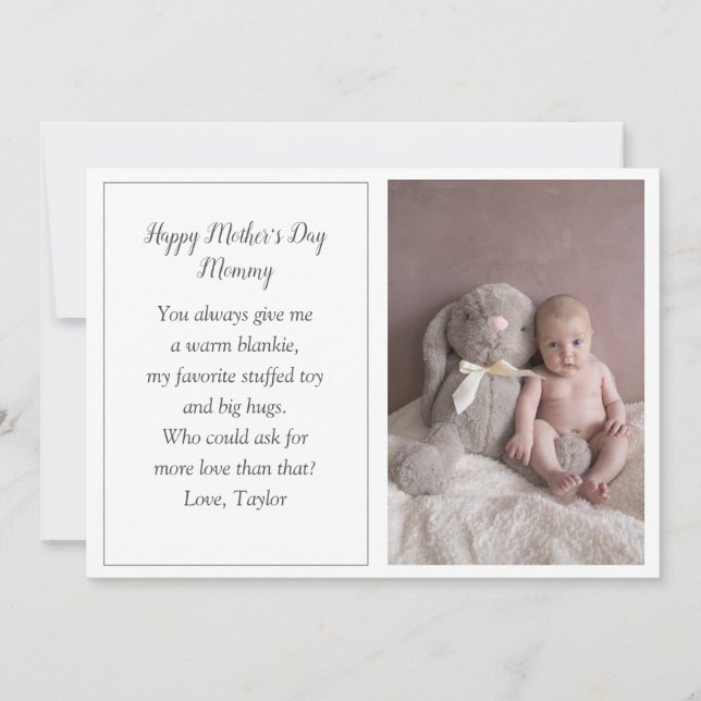 Festividades Cartão de Férias do Primeiro Dia de as mães Do Beb (Frente)