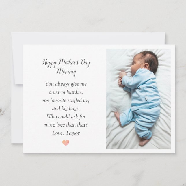 Festividades Cartão de Férias do Primeiro Dia de as mães Do Beb (Frente)