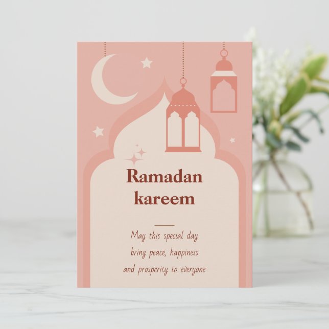Festividades Cartão de Férias do Ramadan Kareem (Em pé/Frente)