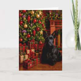 Festividades Cartão de Férias do Terrier Escocês