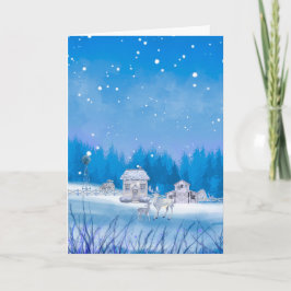 Festividades Cartão de Férias Dobrado com Selo da Fazenda Ameri