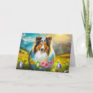 Festividades Cartão de Férias Dobrado de Collie