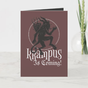 Festividades Cartão de Férias Dobrado de Natal Krampus