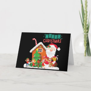 Festividades Cartão de Férias Dobrado do Papai Noel