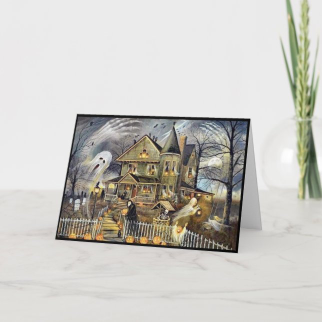 Festividades Cartão de Férias Dobrado Feliz Halloween (Frente)