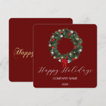 Cartão de Férias Elegante em Aquarela