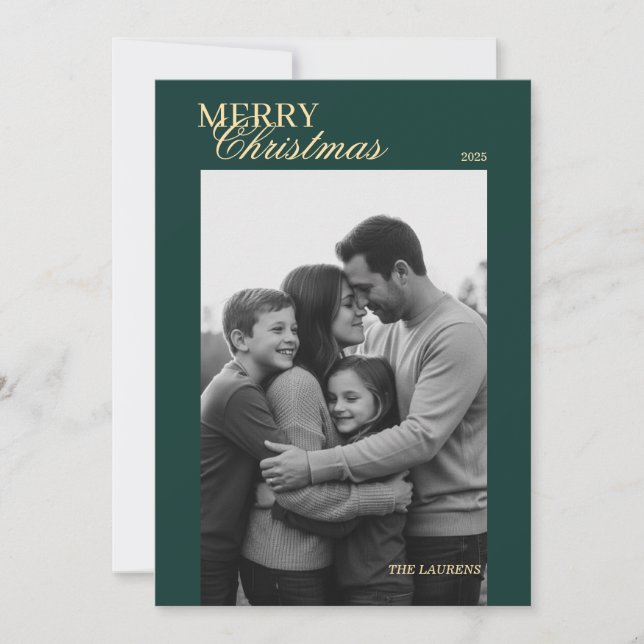 Festividades Cartão de Férias Elegante Xadrez Tartan Vintage (Frente)