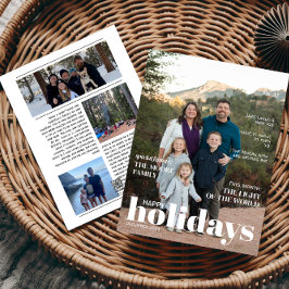 Festividades Cartão de Férias Estilo Revista
