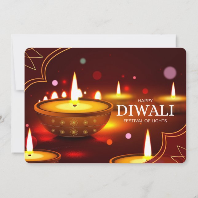 Festividades Cartão de Férias Feliz Diwali (Frente)
